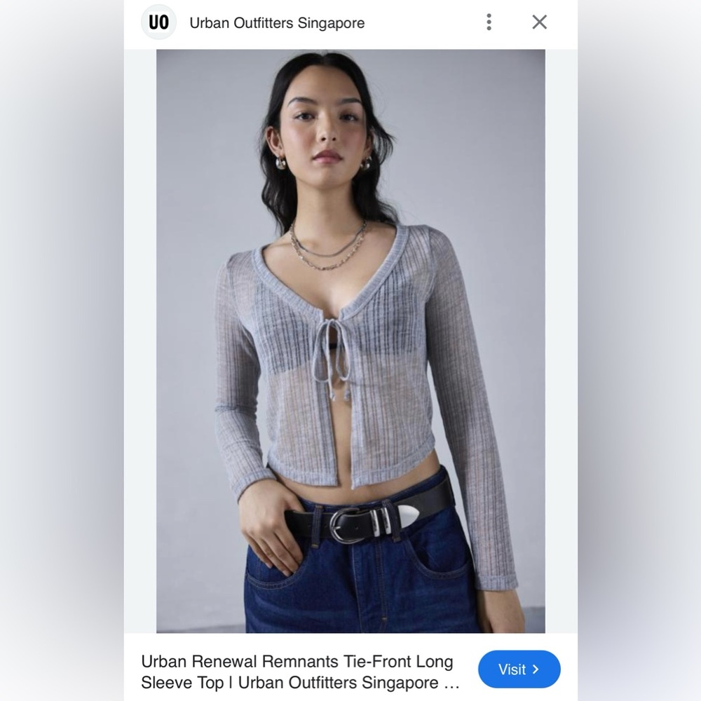 Urban Outfitters - Renewal Remnants Tie Front Top